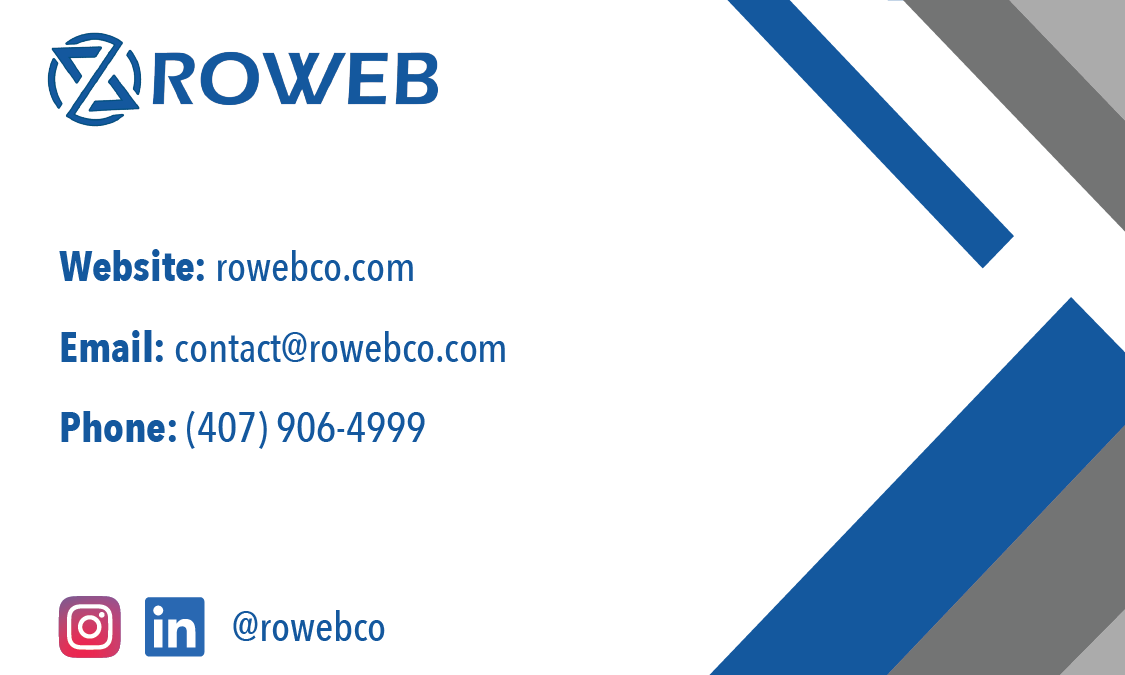 Roweb Business Card First Draft Front